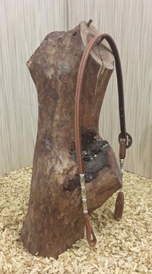 Leather Crown For Bosal - Silver Balls And Barrels