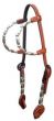 Two Ear Double Row Silver Balls and Barrels Headstall