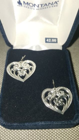 Montana Silversmith Silver Heart Earrings