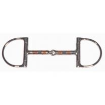 FES Copper and Steel Roller D Ring Snaffle Bit