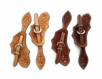 UHG Spur Straps with Flower Tooling