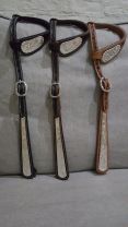 Headstall Two Ear - Silver Bubble