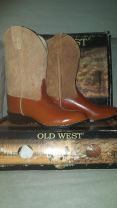 Old West red with suede