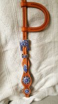 Custom two ear saphire show headstall