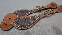 Spurstrap with Brown Gator and Dots
