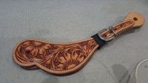 Spurstraps Antique Light-Oil with Flower Tooling
