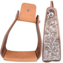 Cashel Engraved Crooked Stirrup Brown