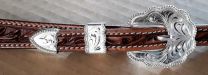 Hansen Silver Buckle - Brownsville with Rope Edge