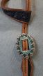 Custom two ear russet/anthracite grey headstall with montana/aqua