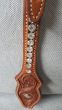 Plain two ear crystal headstall chestnut