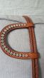 Plain two ear crystal headstall chestnut