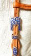 Custom two ear saphire show headstall