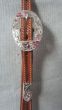 Custom Antique Chestnut Two Ear Headstall  with Pink Crystals