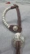 Custom Two Ear Dark Chestnut Headstall Silverballs with Silver Buckles