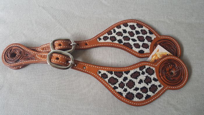 Cheetah Beaded Spur Straps