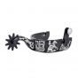 MetaLab Black Steel Floral Reining Spur 