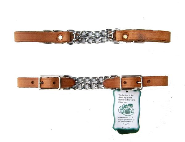 Berlin Custom Leather Herman Oak Double Curb Chain – 5/8"