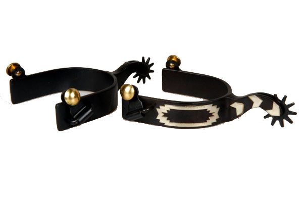 Show Spurs Black Steel with German Silver